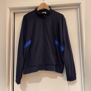 Adidas Womens  Zoe Saldana Legend Ink Blue Track Jacket Full Zip